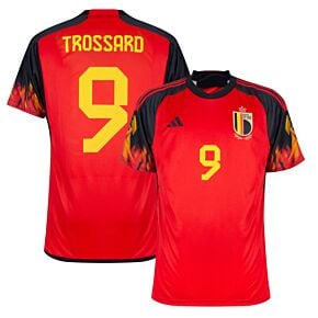 22-23 Belgium Home Shirt + Trossard 9 (Official Printing)