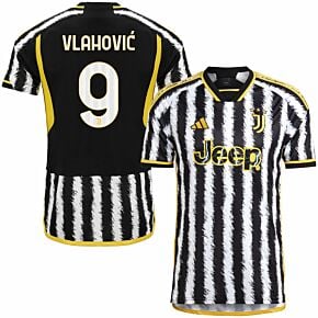 23-24 Juventus Home Shirt + Vlahović 9 (Official Printing)