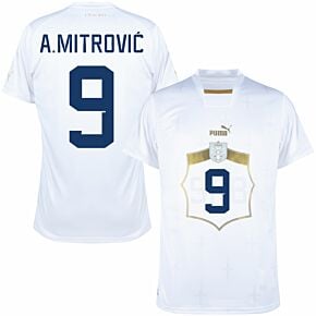 22-23 Serbia Away Shirt + A.Mitrović 9 (Official Printing)