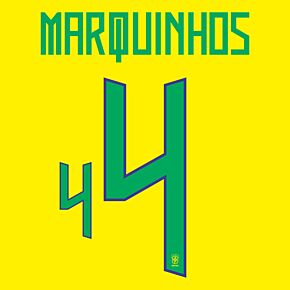 Marquinhos 4 (Official Printing) - 22-23 Brazil Home
