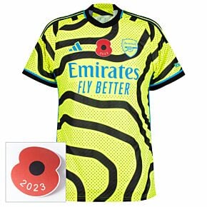 23-24 Arsenal Authentic Away Shirt + British Legion Poppy