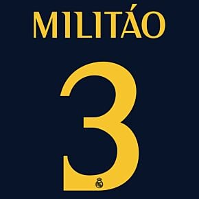 E. Militáo 3 (Official Cup Printing) - 23-24 Real Madrid Away