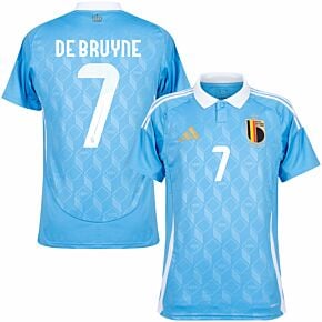 24-25 Belgium Away Shirt + De Bruyne 7 (Official Printing)