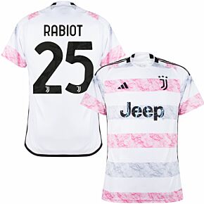 23-24 Juventus Away Shirt + Rabiot 25 (Official Printing)