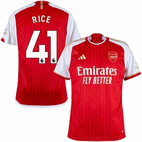 23-24 Arsenal Home Shirt + Rice 41 (Premier League)