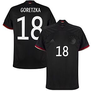 2021 Germany Away Shirt + Goretzka 18 (Official Printing)