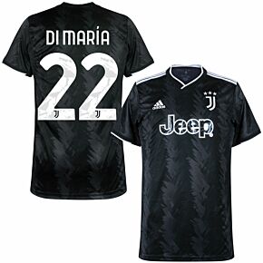 22-23 Juventus Away Shirt + Di María 22 (Official Printing)