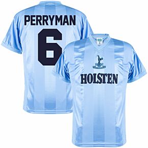 1983 Tottenham Away Retro Shirt + Perryman 6 (Retro Flock Printing)