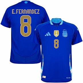 24-25 Argentina Away Authentic Shirt + E.Fernandez 8 (Official Printing)