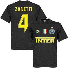 Inter Zanetti 4 Team Tee - Black
