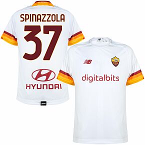 21-22 AS Roma Away Shirt + Spinazzola 37 (Fan Style Printing)