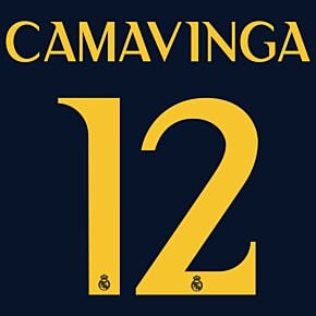 Camavinga 12 (Official Cup Printing) - 23-24 Real Madrid Away