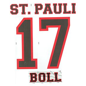 Boll 17 - 12-13 St Pauli Away Official Name & Number