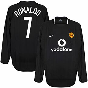 Nike Man Utd 2003-2005 Away L/S Ronaldo 7 - PLAYER ISSUE - NEW Condition - Size XXL *IMAGE/Tim
