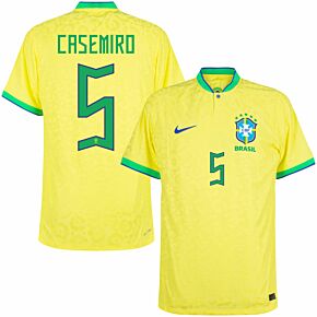 22-23 Brazil Dri-Fit ADV Match Home Shirt + Casemiro 5 (Official Printing)