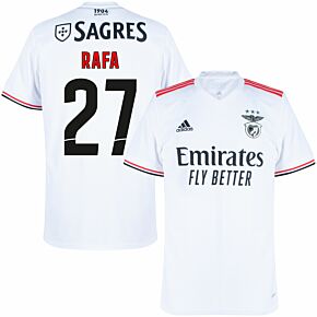 21-22 Benfica Away Shirt + Rafa 27 (Fan Style Printing)