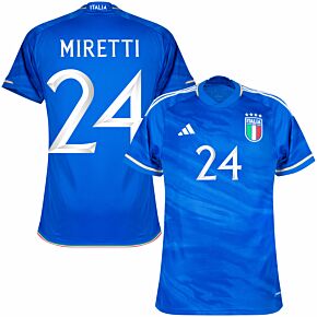 23-24 Italy Home Shirt + Miretti 24 (Official Printing)
