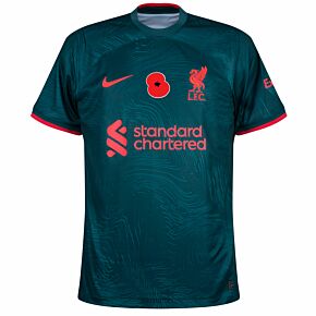 22-23 Liverpool 3rd Shirt + British Legion Poppy