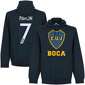 Boca CABJ Crest Pavon 7 Hoodie - Navy (2019-2020 Style Back Print)