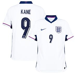 24-25 England Home Shirt + Kane 9 (Official Printing)