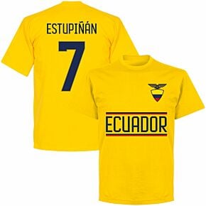 Ecuador Team Estupiñán 7 KIDS T-shirt - Yellow