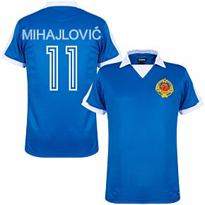 1980 Yugoslavia Retro Shirt + Mihajlović 11 (Retro Flock Printing)