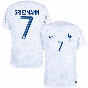 22-23 France Dri-Fit ADV Match Away Shirt + Griezmann 7 (Official Printing)