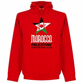 Morocco Palestine Supporters Club Hoodie - Red