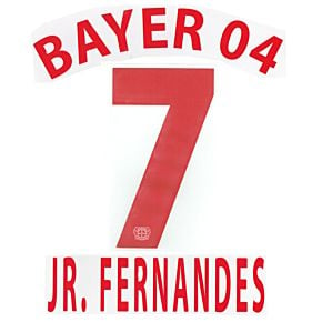 Jr. Fernandes 7 - 12-13 Bayer Leverkusen Away Official Name & Number