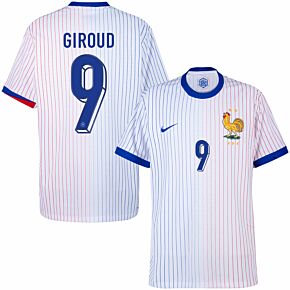 24-25 France Dri-Fit ADV Match Away Shirt + Giroud 9 (Official Printing)