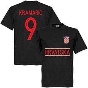 Croatia Kramaric 9 Team Tee - Black