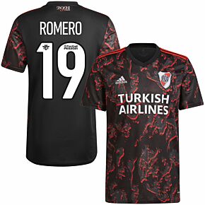 21-22 River Plate Away Shirt + Romero 19 (Fan Style Printing)