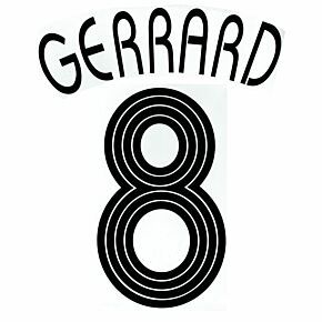 Gerrard 8 - 07-08 Liverpool Away Flex Name and Number Transfer