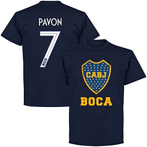 Boca CABJ Crest Pavon 7 Tee - Navy (2019-2020 Style Back Print)
