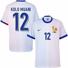 24-25 France Dri-Fit ADV Match Away Shirt + Kolo Muani 12 (Official Printing)