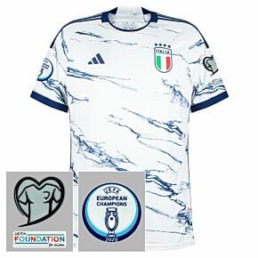 23-24 Italy Away Shirt + UEFA Euro 2024 Qualifying Patches