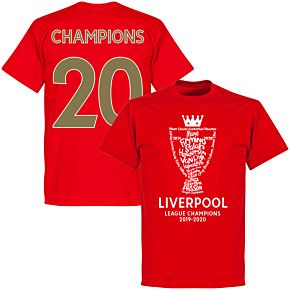 Liverpool 2020 League Champions Trophy "Champions 20" T-shirt - Red