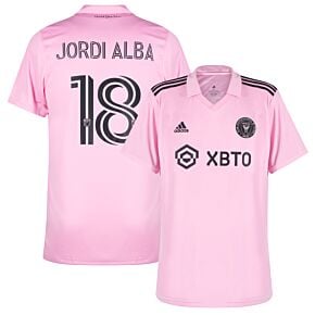 2023 Inter Miami Home Shirt + Jordi Alba 18 (Official Printing)