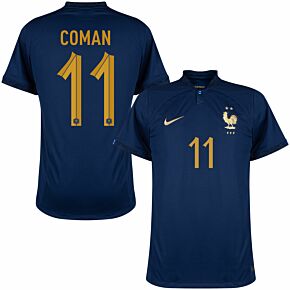 22-23 France Home Shirt + Coman 11 (Official Printing)