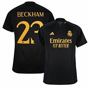 23-24 Real Madrid 3rd Shirt + Beckham 23 (Official Printing)