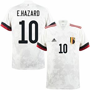 20-22 Belgium Away Shirt + E.Hazard 10 (Official Printing)