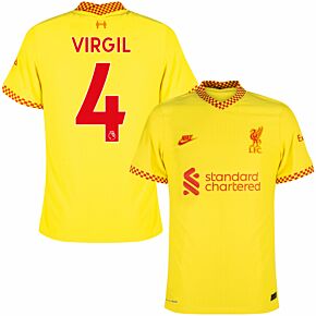 21-22 Liverpool Dri-fit ADV 3rd Shirt + Virgil 4 (Premier League Printing)