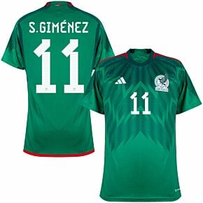 22-23 Mexico Home Shirt + S.Giménez 11