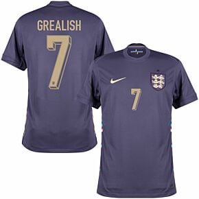 24-25 England Away Shirt + Grealish 7 Official Printing)