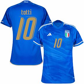 23-24 Italy Home Shirt + Totti 10 (Legend Printing)