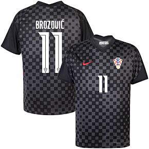 20-21 Croatia Away Shirt + Brozović 1 (Official Printing)