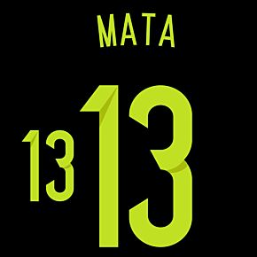 Mata 13 - Spain Away Official Name & Number 2014 / 2015