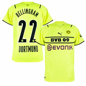 21-22 Borussia Dortmund Cup Shirt + Bellingham 22 (Official Printing)