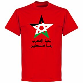 Viva Morocco Palestine T-shirt - Red