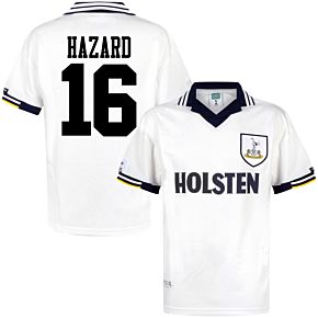 1994 Tottenham Home Retro Shirt + Hazard 16 (Retro Flock Printing)